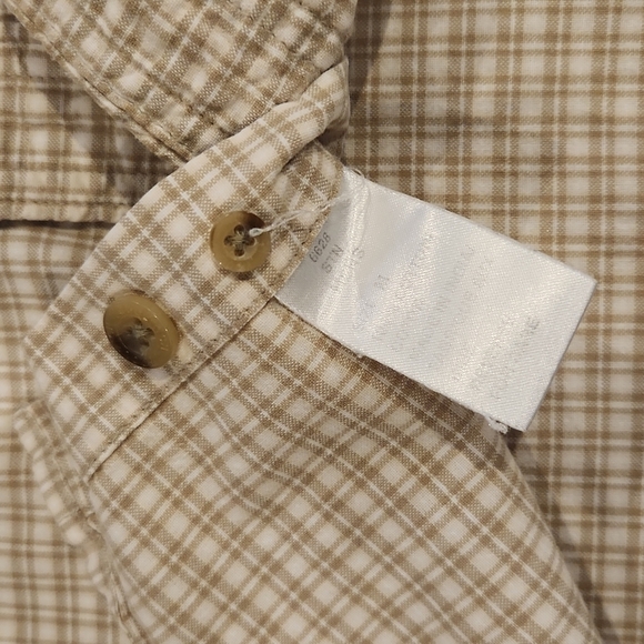 Woolrich Tan & White Plaid Button-Up Shirt - Picture 6 of 8